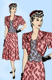 Marian Martin 9993: 1940s Uncut Misses Street Dress 38B Vintage Sewing Pattern