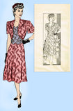 Marian Martin 9993: 1940s Uncut Misses Street Dress 38B Vintage Sewing Pattern