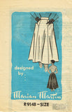 1950s Vintage Marian Martin Sewing Pattern 9148 Misses Full Skirt Size 26 28 W