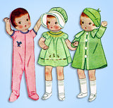 1920s Rare Original Vintage McCall Pattern 10 Cute 9in Patsyette Doll Clothes