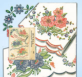 1940s Vintage McCall Embroidery Transfer 1085 Uncut Floral Pillowcases - Vintage4me2