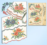 1940s Vintage McCall Embroidery Transfer 1085 Uncut Floral Pillowcases - Vintage4me2