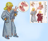 McCall 1145: 1940s Girls Robe Bunny Slippers & Doll Size 6 Vintage Sewing Pattern