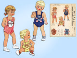 McCall 1256: 1940s Cute Baby Romper or Sunsuit Size 1 Vintage Sewing Pattern - Vintage4me2