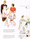 1940s Vintage McCall Sewing Pattern 1481 Cute Mr and Mrs Apron Set Fits ALL