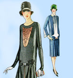1920s Rare McCall Embroidery Transfer 1496 Embroidered Flapper Dress Trims