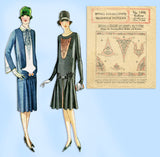 1920s Rare McCall Embroidery Transfer 1496 Embroidered Flapper Dress Trims