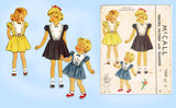 McCall's 1559: 1950s Sweet Toddler Girls Dress Size 6 Vintage Sewing Pattern