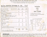McCall 1568: 1950s Sweet Infant Christening Layette Set Vintage Sewing Pattern