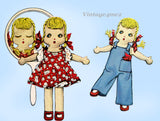 McCall 1575: 1950s Uncut Francine Soft Doll & Clothes Set Vintage Sewing Pattern