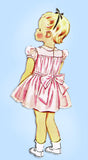 McCall 1615: 1950s Cute Toddler Girls Smocked Dress Sz 4 Vintage Sewing Pattern