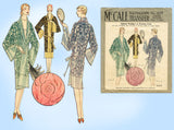 McCall's 1669: 1920s Quilted Negligee or Evening Coat Med Vintage Sewing Pattern - Vintage4me2
