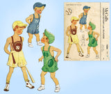 McCall 1686: 1950s Uncut Baby Boys Sports Romper Size 2 Vintage Sewing Pattern