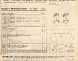 McCall's 1693: 1950s Stunning Misses Bridal Caps & Veils Vintage Sewing Pattern