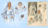 McCall's 1693: 1950s Stunning Misses Bridal Caps & Veils Vintage Sewing Pattern