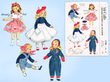 1950s Vintage McCalls Sewing Pattern 1720 Uncut 21in Sweet Sue Doll Clothes
