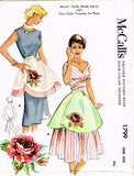 McCalls 1799: 1950s Uncut Misses Scalloped Apron Fits All Vintage Sewing Pattern
