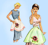 McCalls 1799: 1950s Uncut Misses Scalloped Apron Fits All Vintage Sewing Pattern
