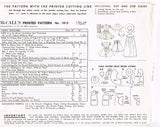 1950s Vintage McCall Sewing Pattern 1812 Cute 14 inch Betsy McCall Doll Clothes Set