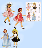 1950s Vintage McCall Sewing Pattern 1812 Cute 14 inch Betsy McCall Doll Clothes Set