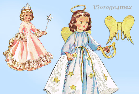 McCall 1823: 1950s 21 Inch Sweet Sue Angel Doll Clothes Vintage Sewing Pattern