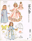 McCall 1823: 1950s 21 Inch Sweet Sue Angel Doll Clothes Vintage Sewing Pattern