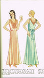 McCall 1839: 1930s Misses Embroidered Nightgown Size Sm Vintage Sewing Pattern - Vintage4me2