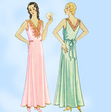 McCall 1839: 1930s Misses Embroidered Nightgown Size Sm Vintage Sewing Pattern - Vintage4me2
