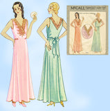 McCall 1839: 1930s Misses Embroidered Nightgown Size Sm Vintage Sewing Pattern - Vintage4me2