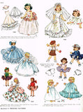 1950s Vintage McCalls Sewing Pattern 1898 7 to 8 Inch Ginny Doll Clothes ORIG