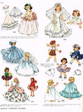 1950s Vintage McCalls Sewing Pattern 1898 7 to 8 Inch Ginny Doll Clothes ORIG