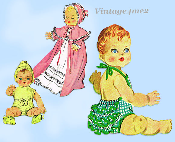 McCall's 2001: 1950s Large Betsy Wetsy Baby Doll Clothes Vintage Sewing Pattern