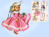 1950s Vintage McCalls Sewing Pattern 2057 9-10 In Nurse Ginny Doll Clothes