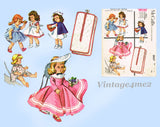1950s Vintage McCalls Sewing Pattern 2057 9-10 In Nurse Ginny Doll Clothes