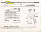 1950s Vintage McCalls Sewing Pattern 2133 Misses Cobbler Apron w Mitt Sz 34-36 B