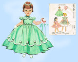 1950s Vintage McCalls Sewing Pattern 2139 Toddler Girls Dress or Gown Size 2