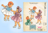 McCalls 2153: 1950s Darling Baby Girls Smocked Dress Sz 2 Vintage Sewing Pattern