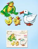 1950s Vintage McCalls Sewing Pattern 2158 Stuffed Frog and Duck Animals ORIGINAL