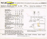 1950s Vintage McCalls Sewing Pattern 2204 Darling Toddler Girls Dress Size 6