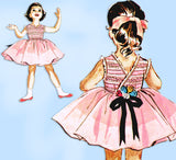 1950s Vintage McCalls Sewing Pattern 2204 Darling Toddler Girls Dress Size 6