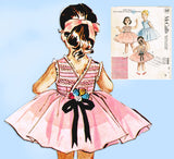 1950s Vintage McCalls Sewing Pattern 2204 Darling Toddler Girls Dress Size 6