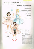 1950s Vintage McCalls Sewing Pattern 2204 Darling Toddler Girls Dress Size 6