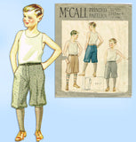 McCall 2217: 1920s Rare Uncut Little Boys Knickers Size 8 Vintage Sewing Pattern