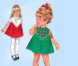 McCall 2219: 1960s Uncut Tiny Todddlers A-Line Dress Size 1 Vintage Sewing Pattern