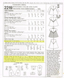 McCall 2219: 1960s Uncut Tiny Todddlers A-Line Dress Size 1 Vintage Sewing Pattern