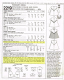 McCall 2219: 1960s Uncut Tiny Todddlers A-Line Dress Size 4 Vintage Sewing Pattern