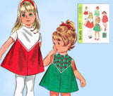 McCall 2219: 1960s Uncut Tiny Todddlers A-Line Dress Size 4 Vintage Sewing Pattern