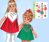 McCall 2219: 1960s Uncut Tiny Todddlers A-Line Dress Sz 6 mos Vintage Sewing Pattern