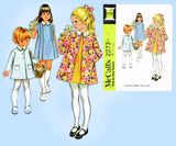 McCall 2273: 1960s Uncut Todddlers A-Line Dress & Coat Size 5 Vintage Sewing Pattern