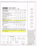 McCall 2290: 1960s Uncut Tiny Todddlers A-Line Dress Size 3 Vintage Sewing Pattern